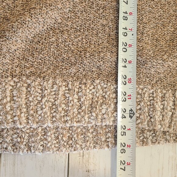 Fate Chunky Knit Cozy Sweater Khaki Tan Crewneck Long Sleeve Womens XL Pullover - Picture 7 of 8